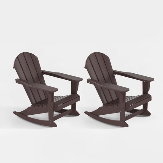 Malibu Westintrends 2 piece set Outdoor / Patio Poly Adirondack rocking chairs ( 2 seater )