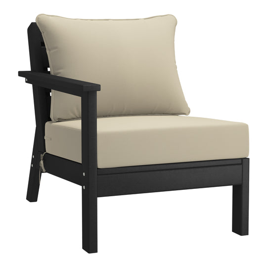 Avalon Outdoor Patio HDPE Sectional Sofa with Patio Cushions