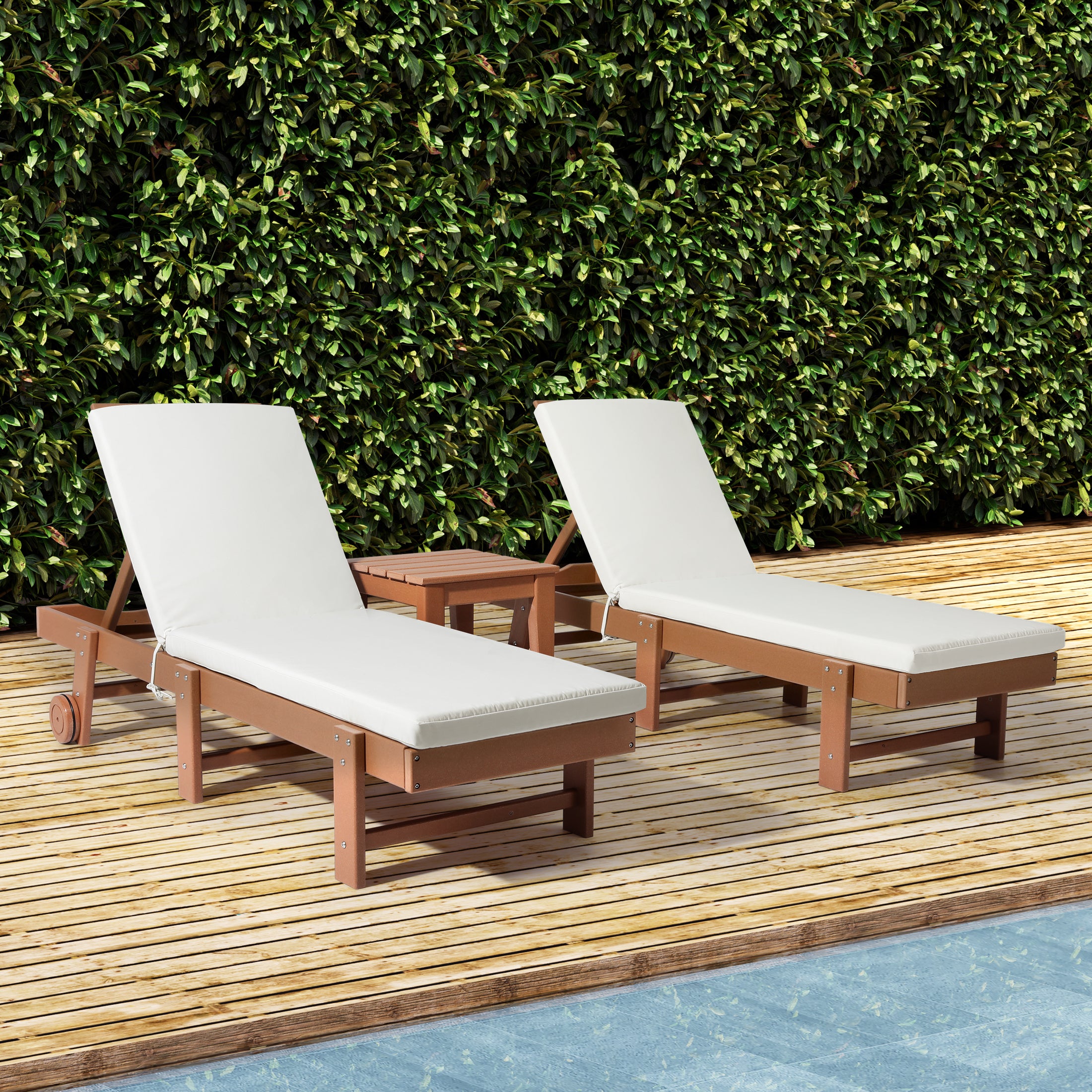 Solace Outdoor Chaise Lounge Chair Cushions Set of 2