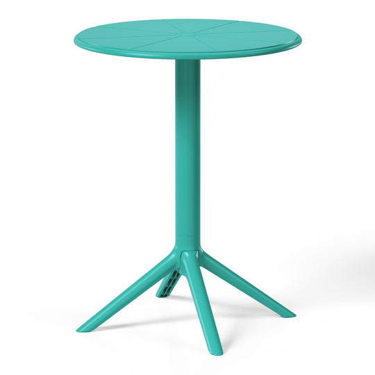 Playa 23.5" Outdoor Polypropylene Resin Round Patio Bistro Dining Table for 2