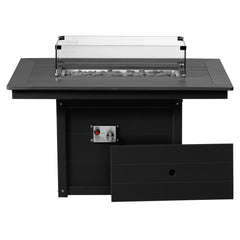 Helios 46" Modern Outdoor 55,000 BTU Patio Gas Propane Rectangle Deck Fire Pit Table