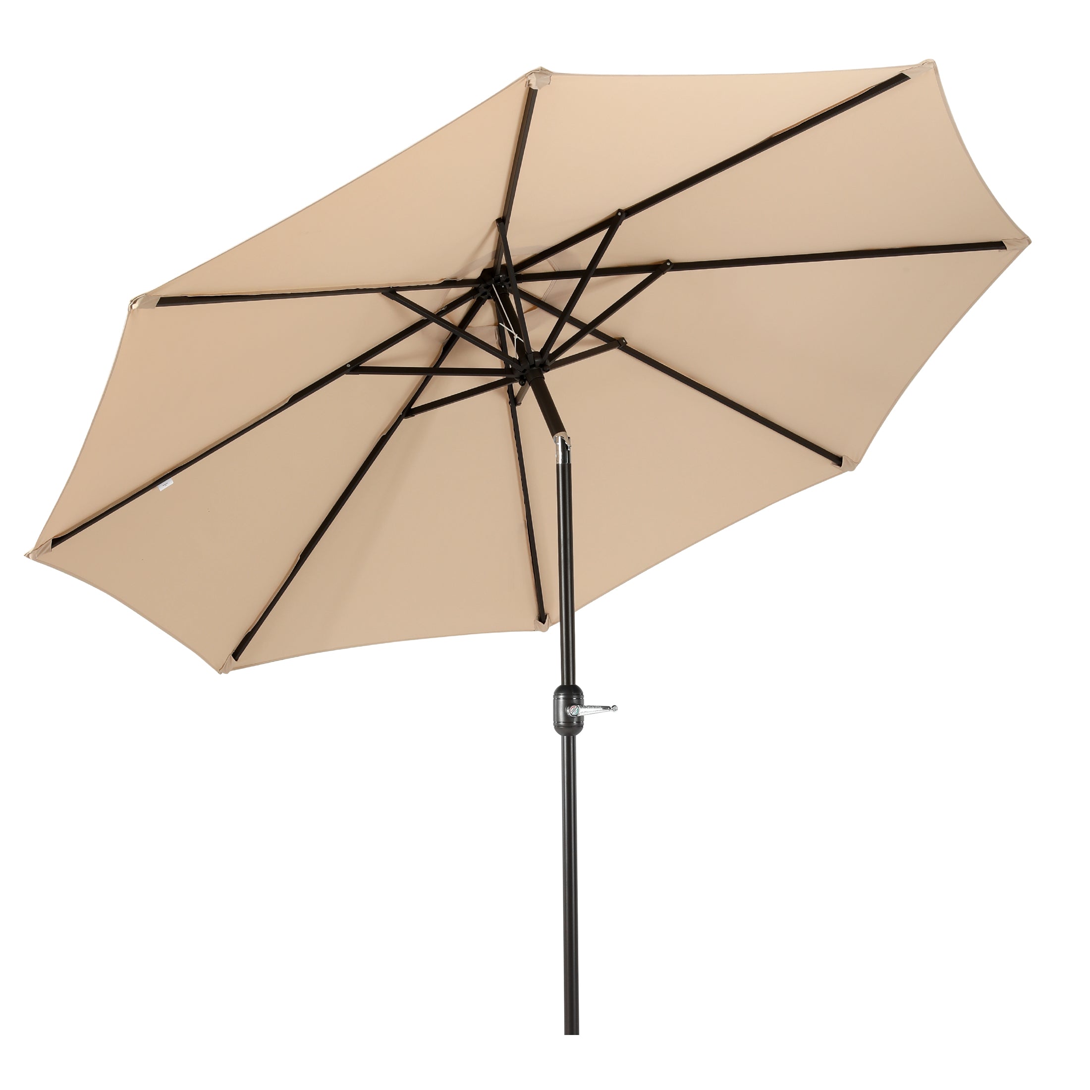 Paolo 9 ft. Patio Table Umbrella with Black color round free standing weight base kit