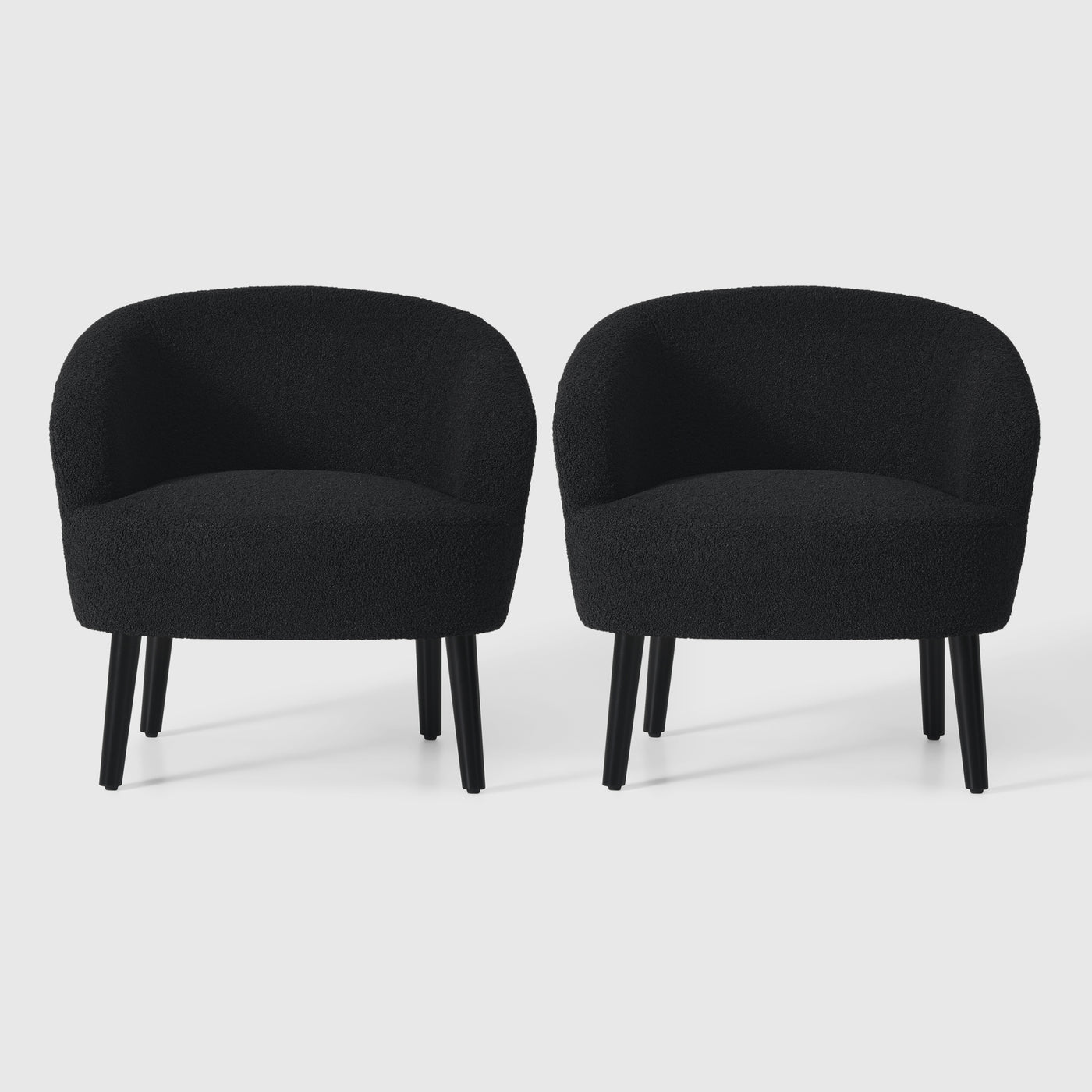 Alexandria 29" Wide Mid Century Modern Club Barrel Accent Armchair (Set of 2)