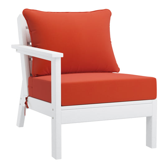 Avalon Outdoor Patio HDPE Sectional Sofa with Patio Cushions