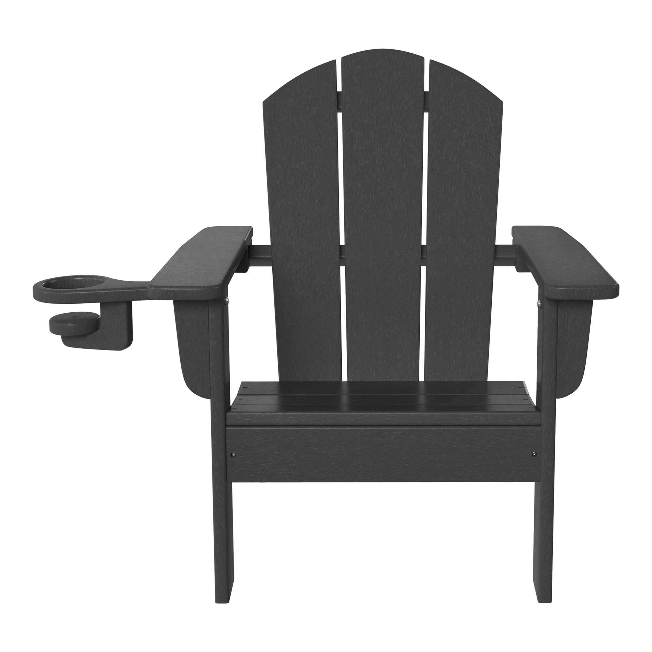 Malibu Kids Outdoor HDPE Plastic Adirondack Patio Chairs with Cup Holders (Set of 2)