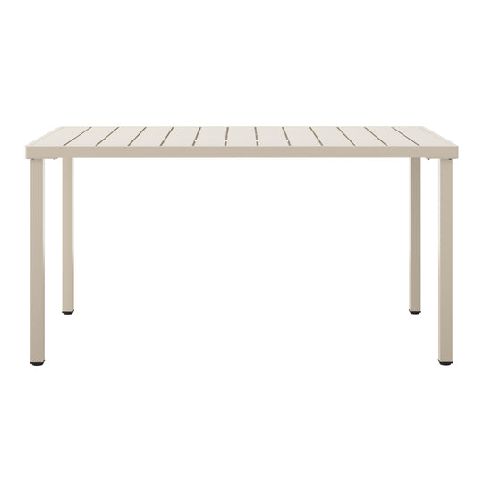 Playa 59" Iron Metal Outdoor Rectangular Patio Dining Table For 6