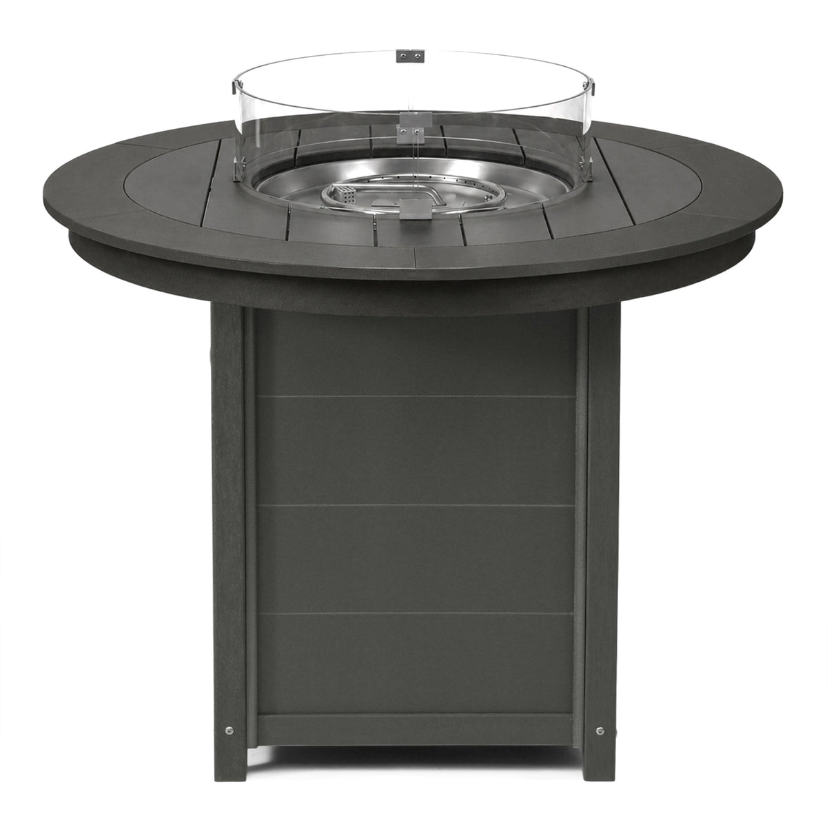 Helios 47" Modern Outdoor Patio Propane Round Counter Height Fire Pit Table