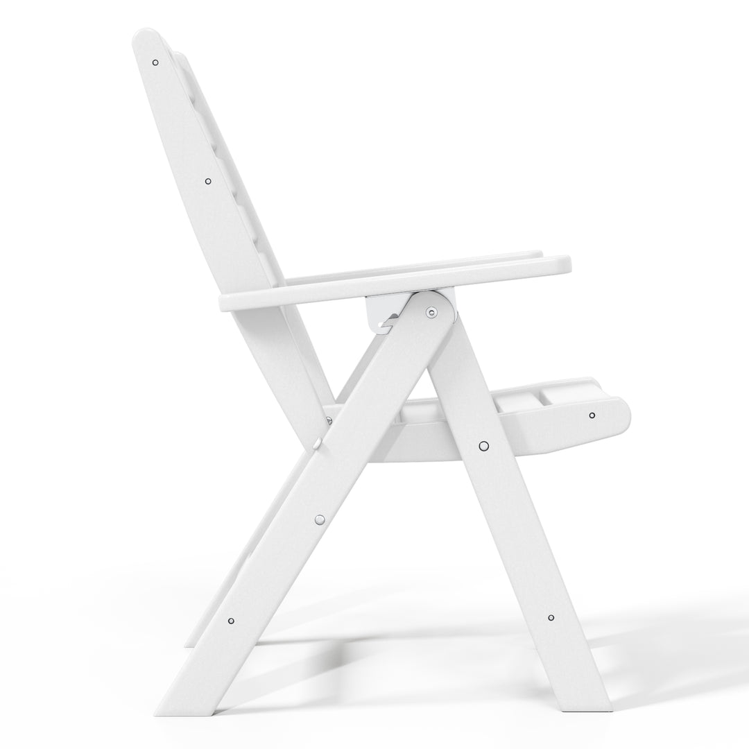 Azura HDPE Adjustable Highback Folding Outdoor Patio Dining Chairs Set of 2