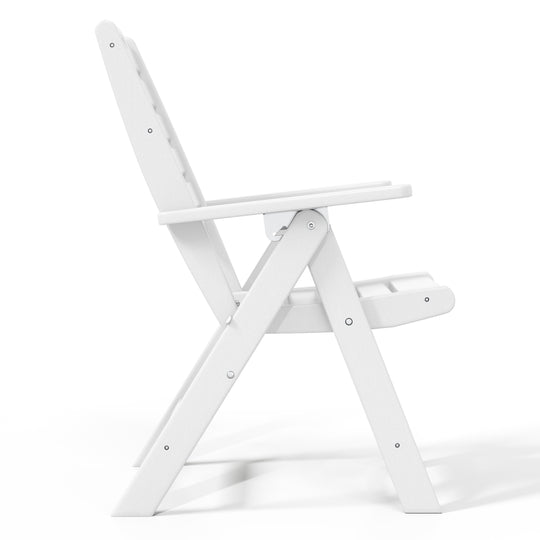 Azura HDPE Adjustable Highback Folding Outdoor Patio Dining Chairs Set of 2