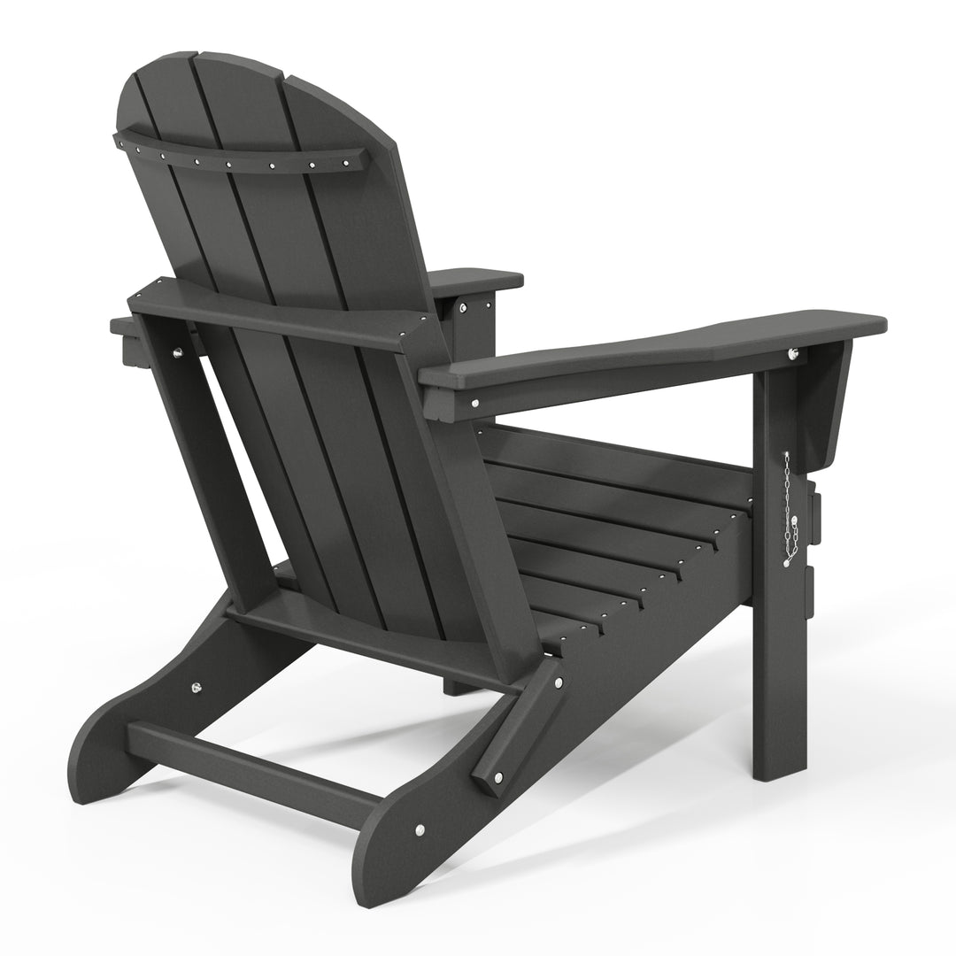 Malibu HDPE Outdoor Patio Folding Poly Adirondack Chair