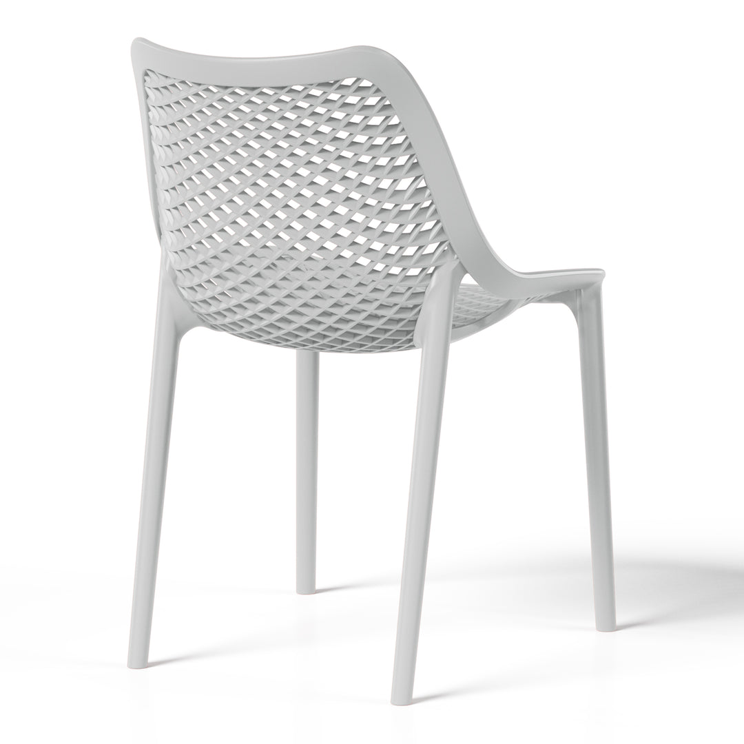 Playa Outdoor Stackable Modern Plastic Dining Chairs (Set of 2)