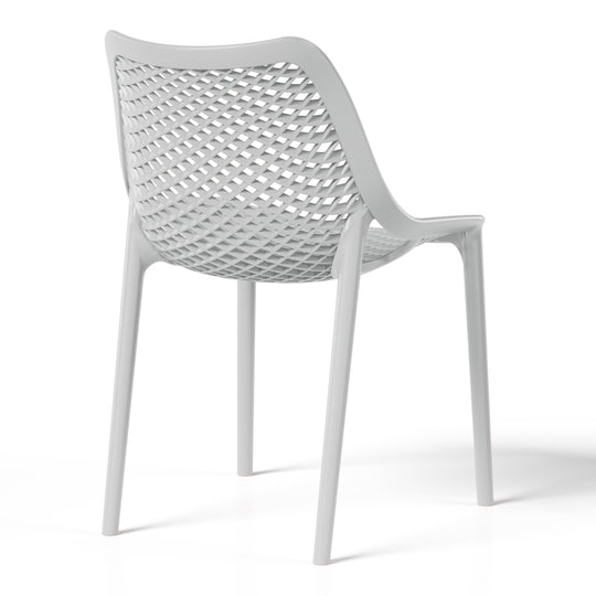 Playa Outdoor Stackable Modern Plastic Dining Chairs (Set of 2)