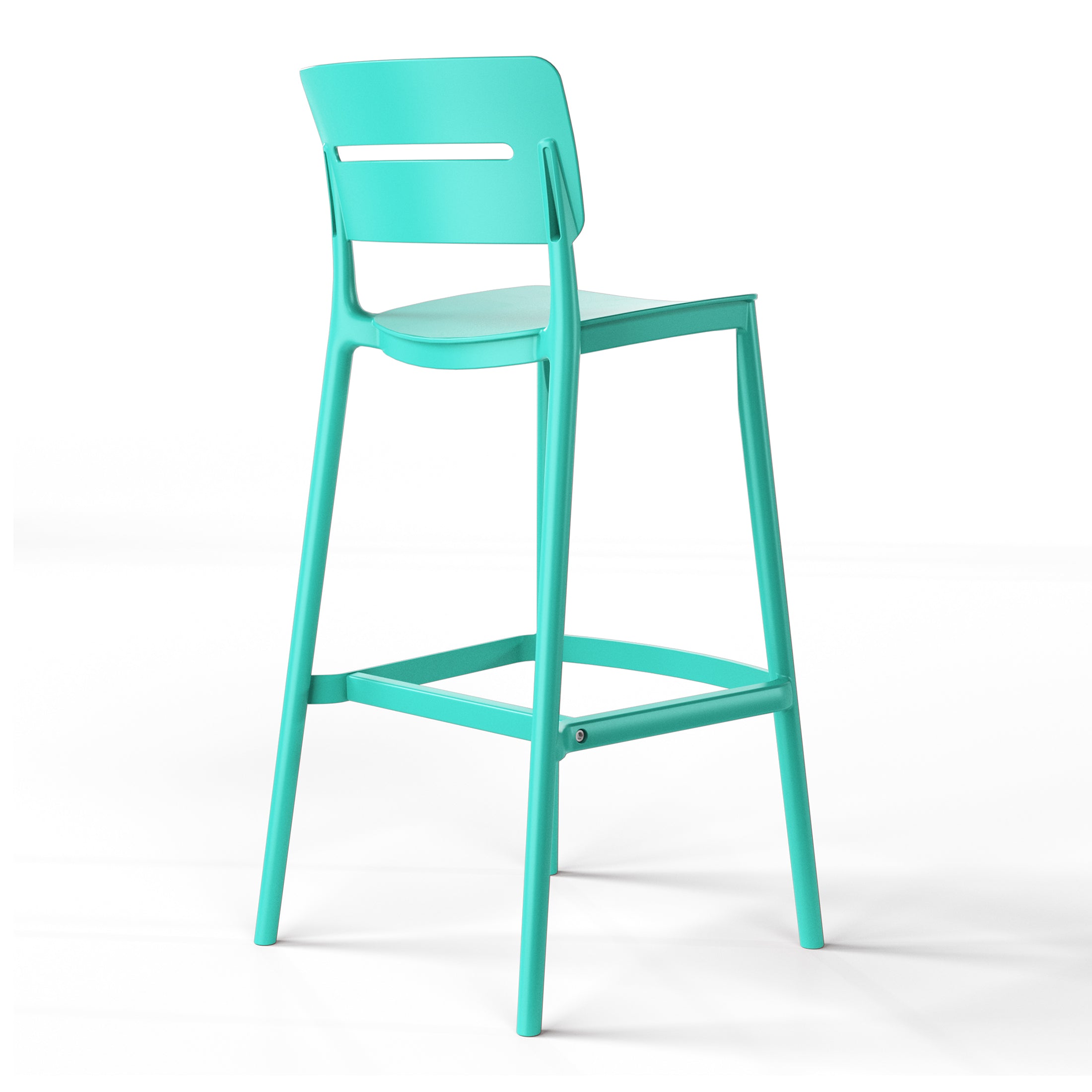 Playa Stackable Polypropylene Resin Plastic Outdoor Patio Bar Stools (Set of 2)