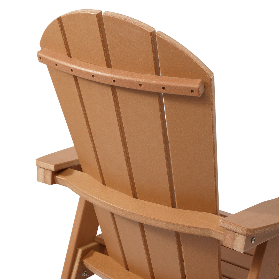 Malibu Outdoor HDPE Swivel Adirondack Patio Dining Chair With Cup Holder