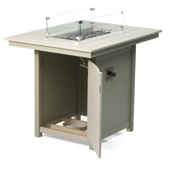 Helios 46" Modern Outdoor Patio Gas Propane Rectangle Fire Pit Table