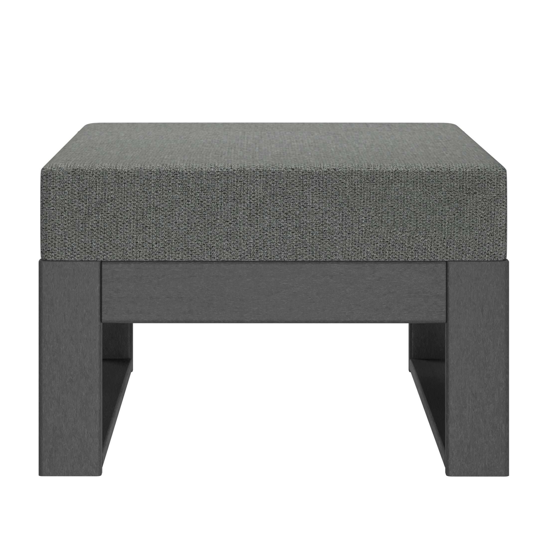Montara Outdoor HDPE Patio Ottoman with Waterproof Olefin Cushions