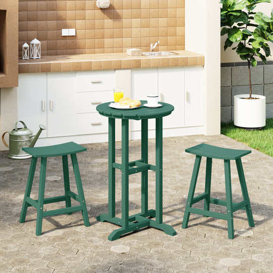 Malibu Outdoor Patio Counter Height Bar Stools Bistro Bar Table Set