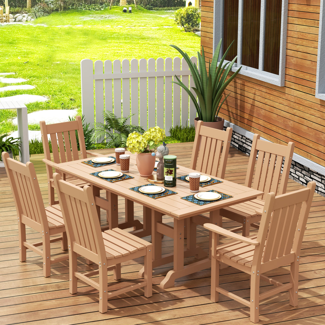 Malibu 7 Piece Outdoor Patio Dining Set Outdoor Table and Chair Set