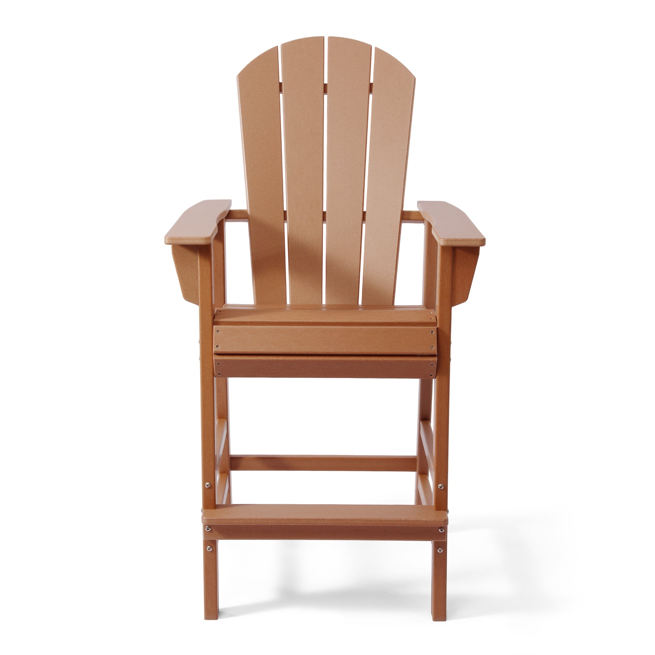 Malibu Outdoor HDPE Tall Adirondack Bar Height Chair With Cup Holder
