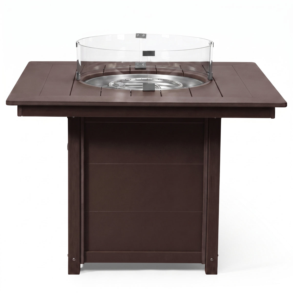 Helios Modern Outdoor Patio Propane 42" Square Fire Pit Table