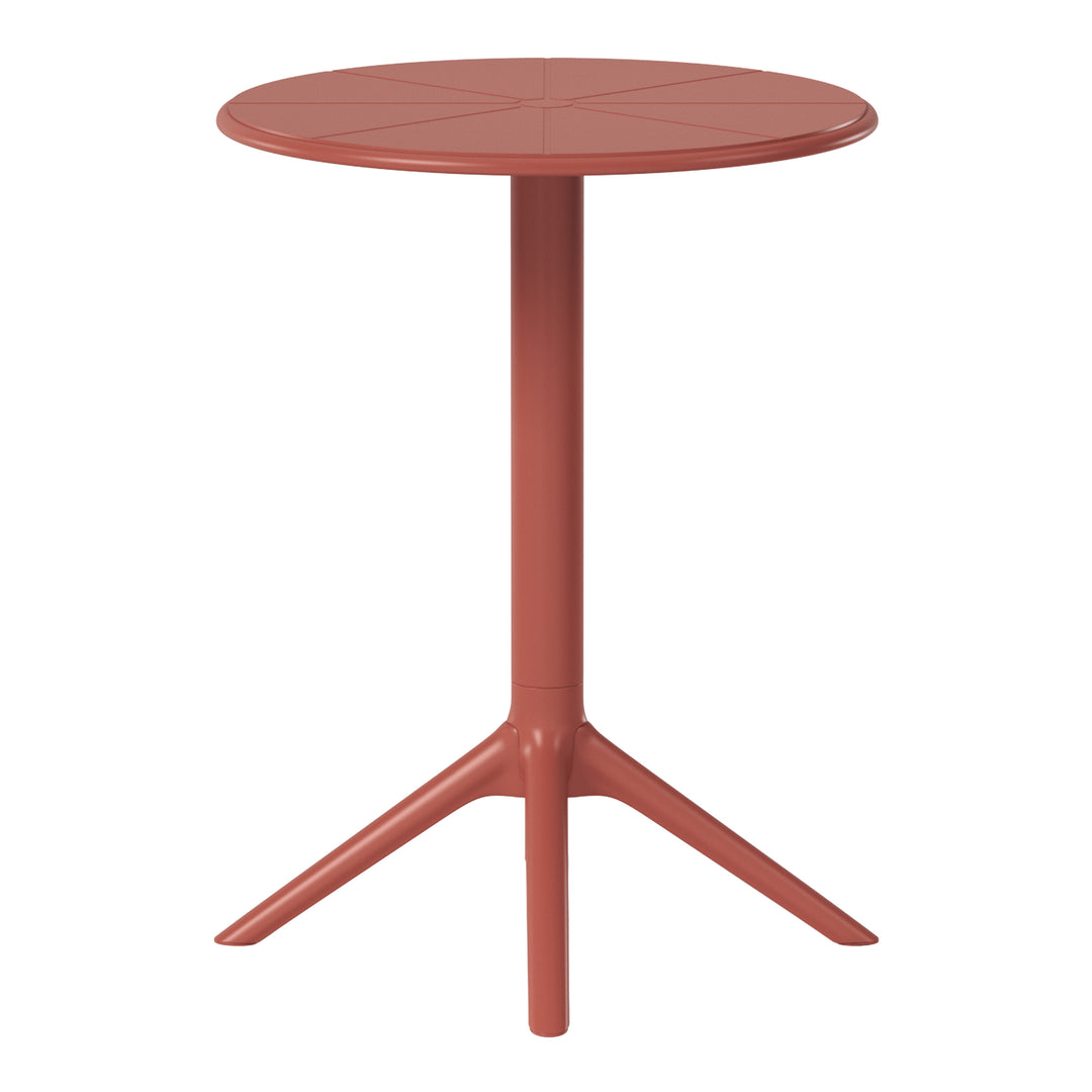 Playa 23.5" Outdoor Polypropylene Resin Round Patio Bistro Dining Table for 2