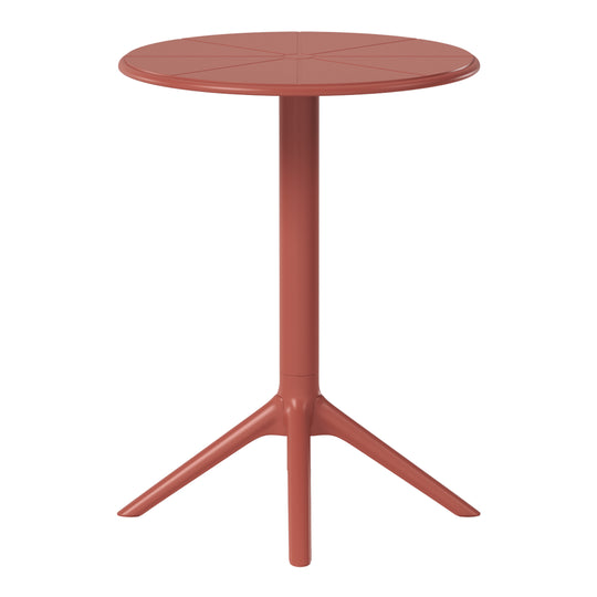 Playa 23.5" Outdoor Polypropylene Resin Round Patio Bistro Dining Table for 2