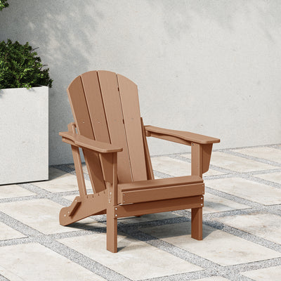 Malibu HDPE Outdoor Patio Folding Poly Adirondack Chair