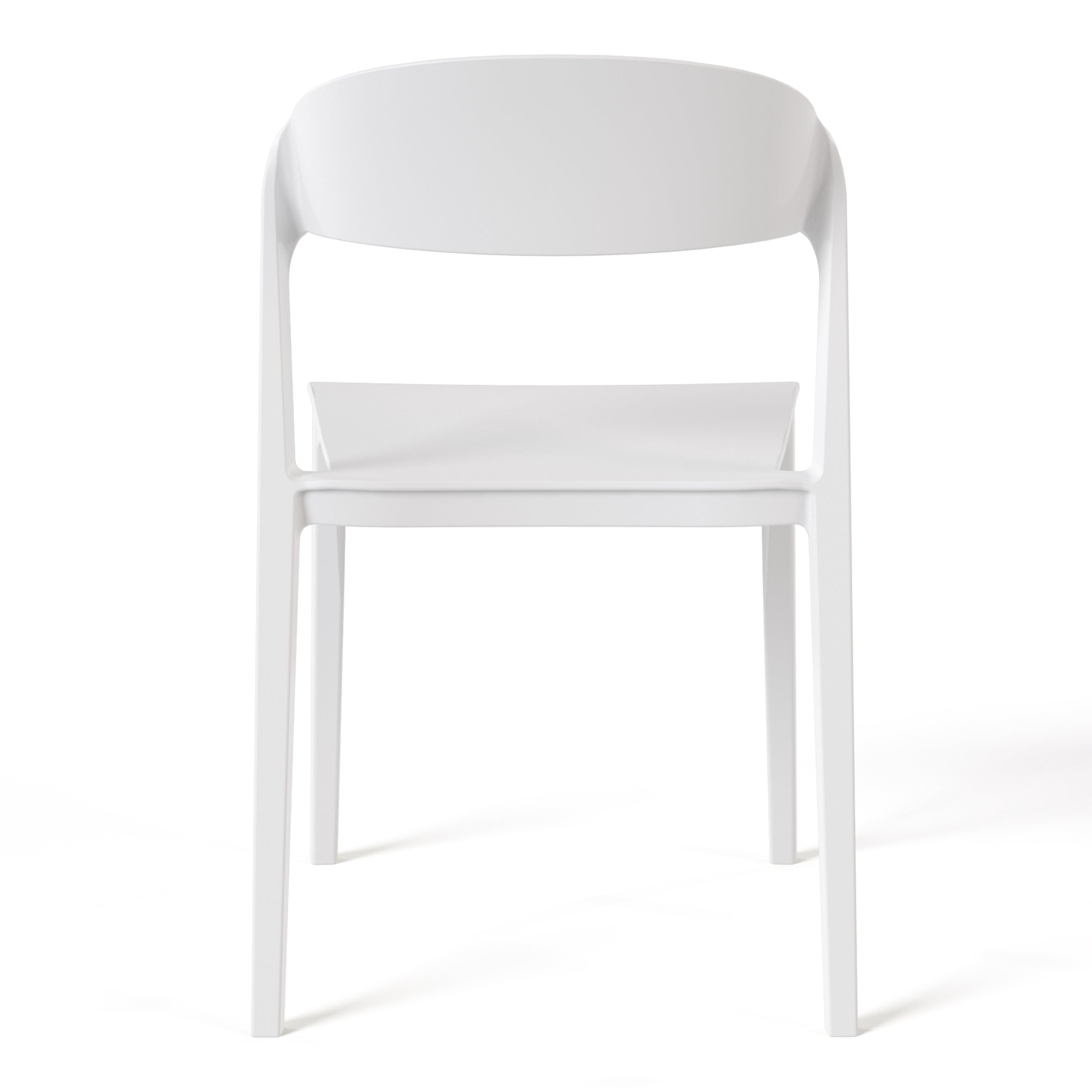Playa Outdoor Modern Stackable Plastic Patio Bistro Dining Side Chairs (Set of 2)