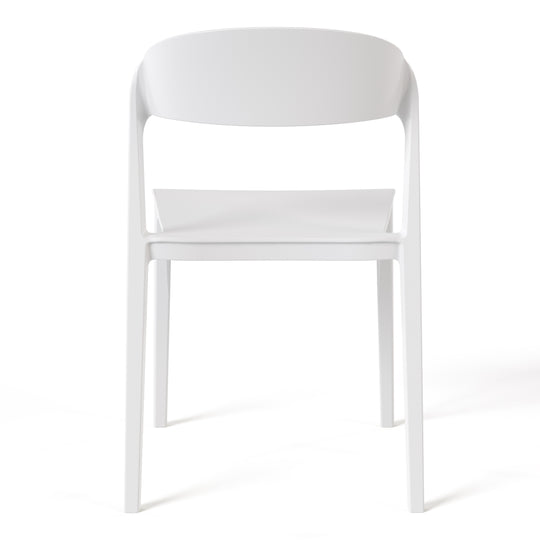 Playa Outdoor Modern Stackable Plastic Patio Bistro Dining Side Chairs (Set of 2)