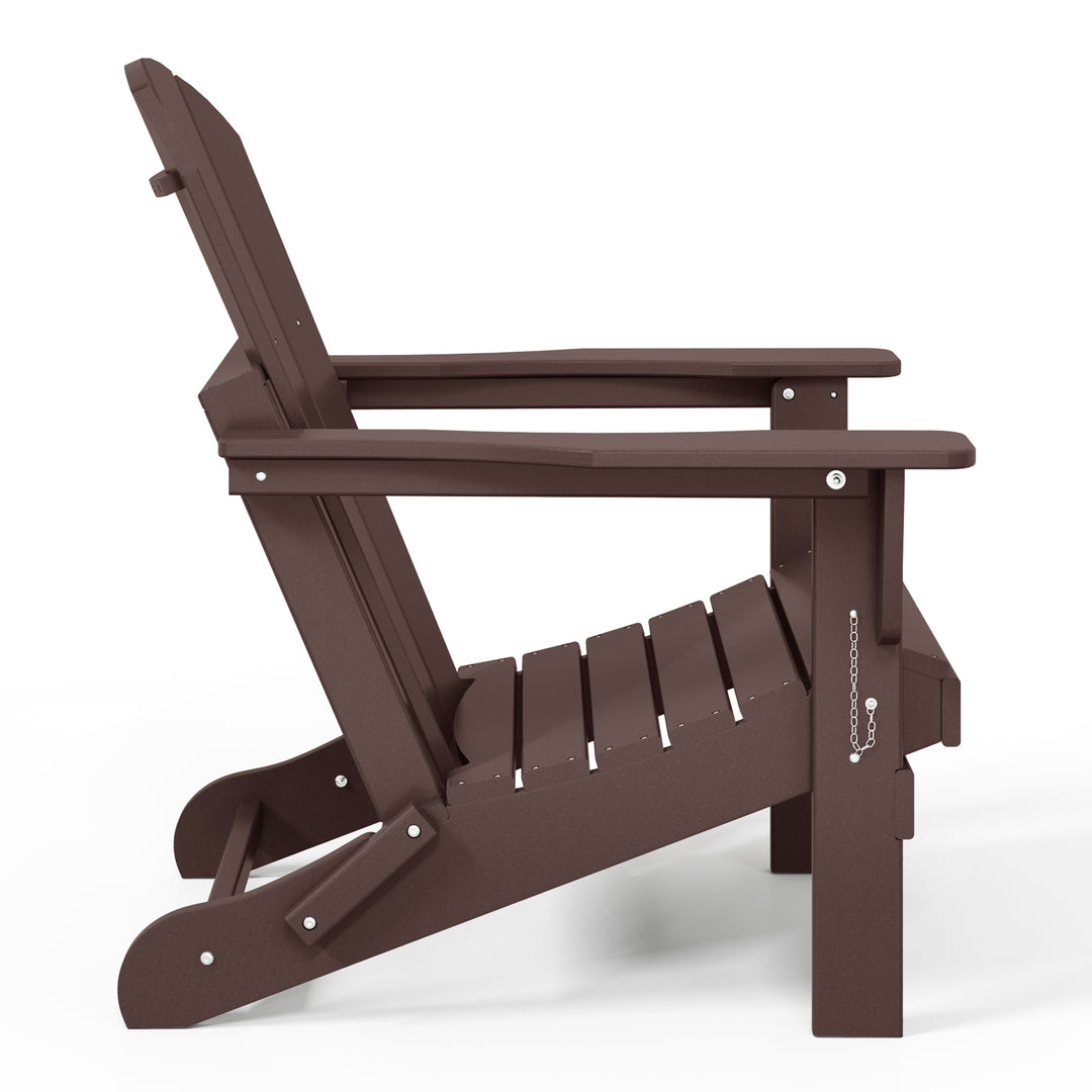 Malibu 4-Piece set outdoor folding Poly Adirondack chair