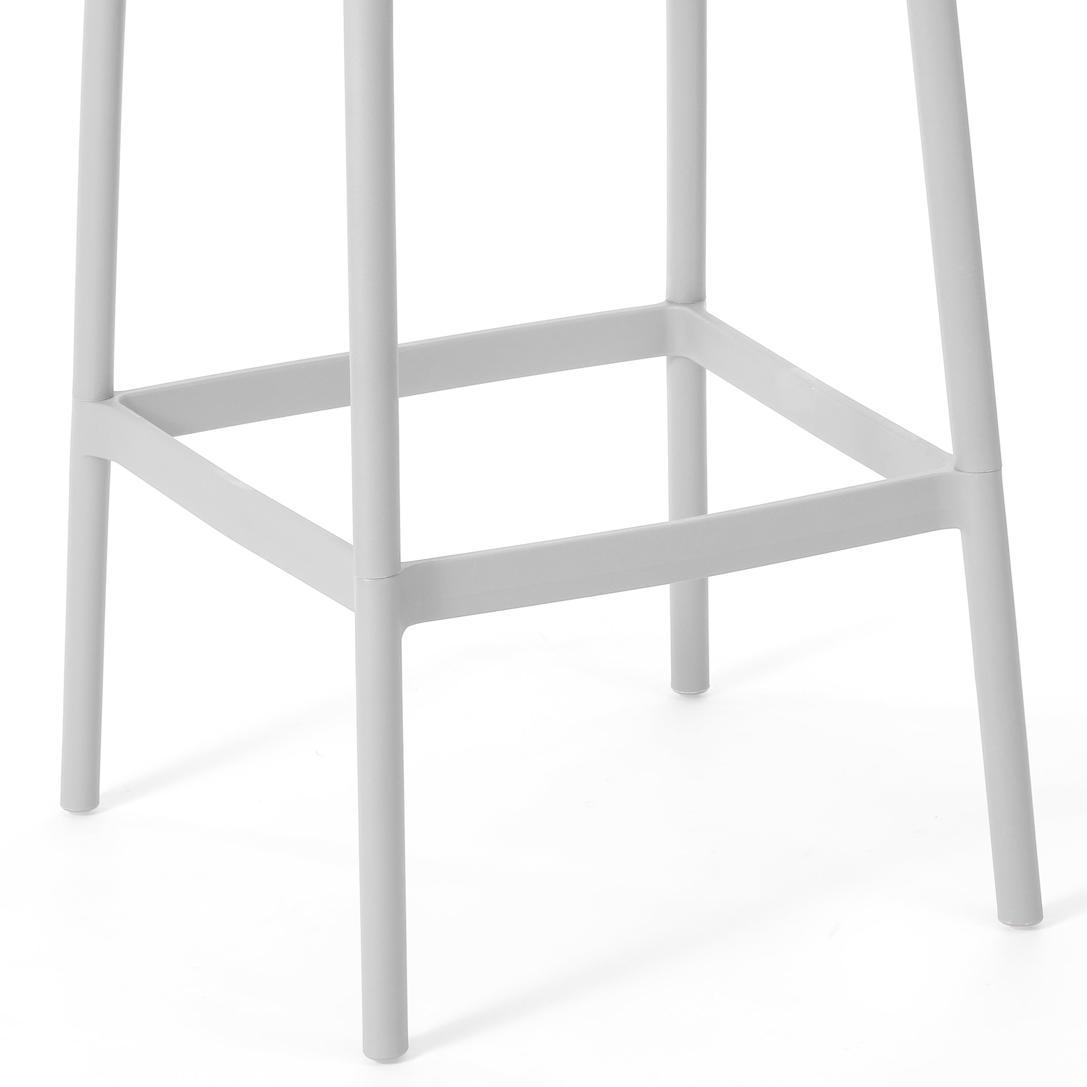 Playa 29.5" Outdoor Modern Polypropylene Plastic Patio Bar Height Stools (Set of 2)