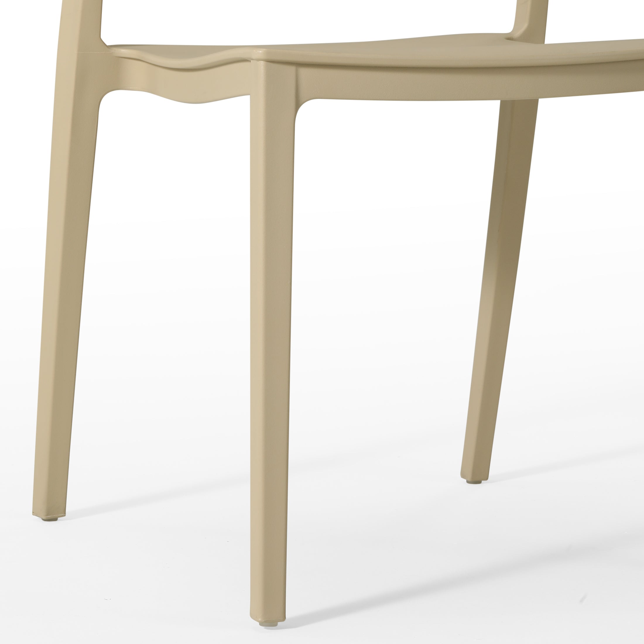 Playa Outdoor Modern Stackable Plastic Patio Bistro Dining Side Chairs (Set of 2)