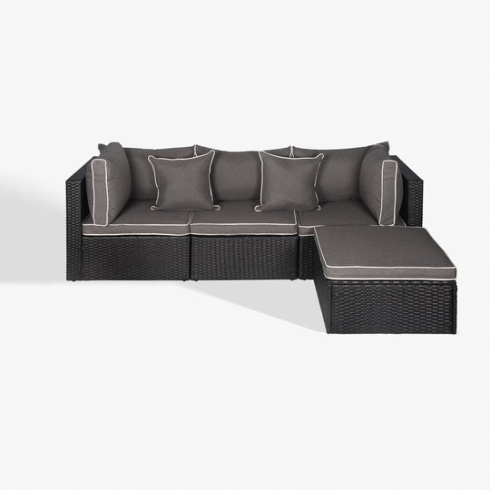 Santorini 4-Piece Outdoor Patio Sofa Sectional Set