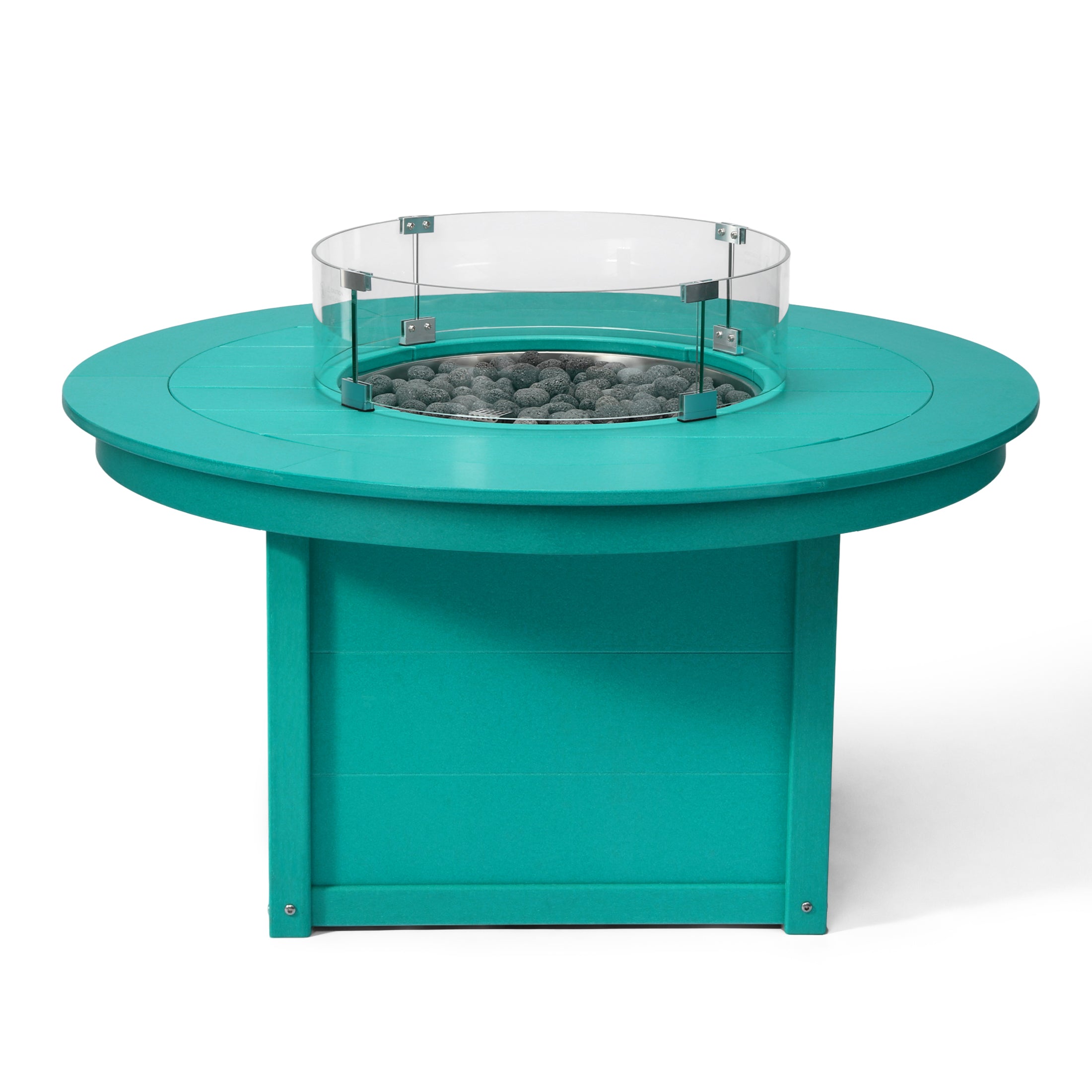Helios 47" Modern Outdoor 55,000 BTU Patio Propane Round Fire Pit Table