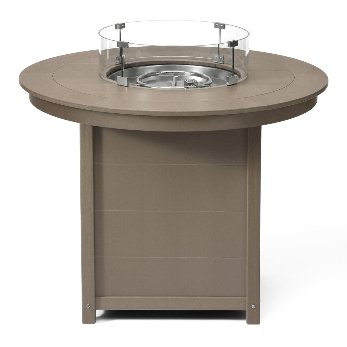 Helios 47" Modern Outdoor Patio Propane Round Counter Height Fire Pit Table