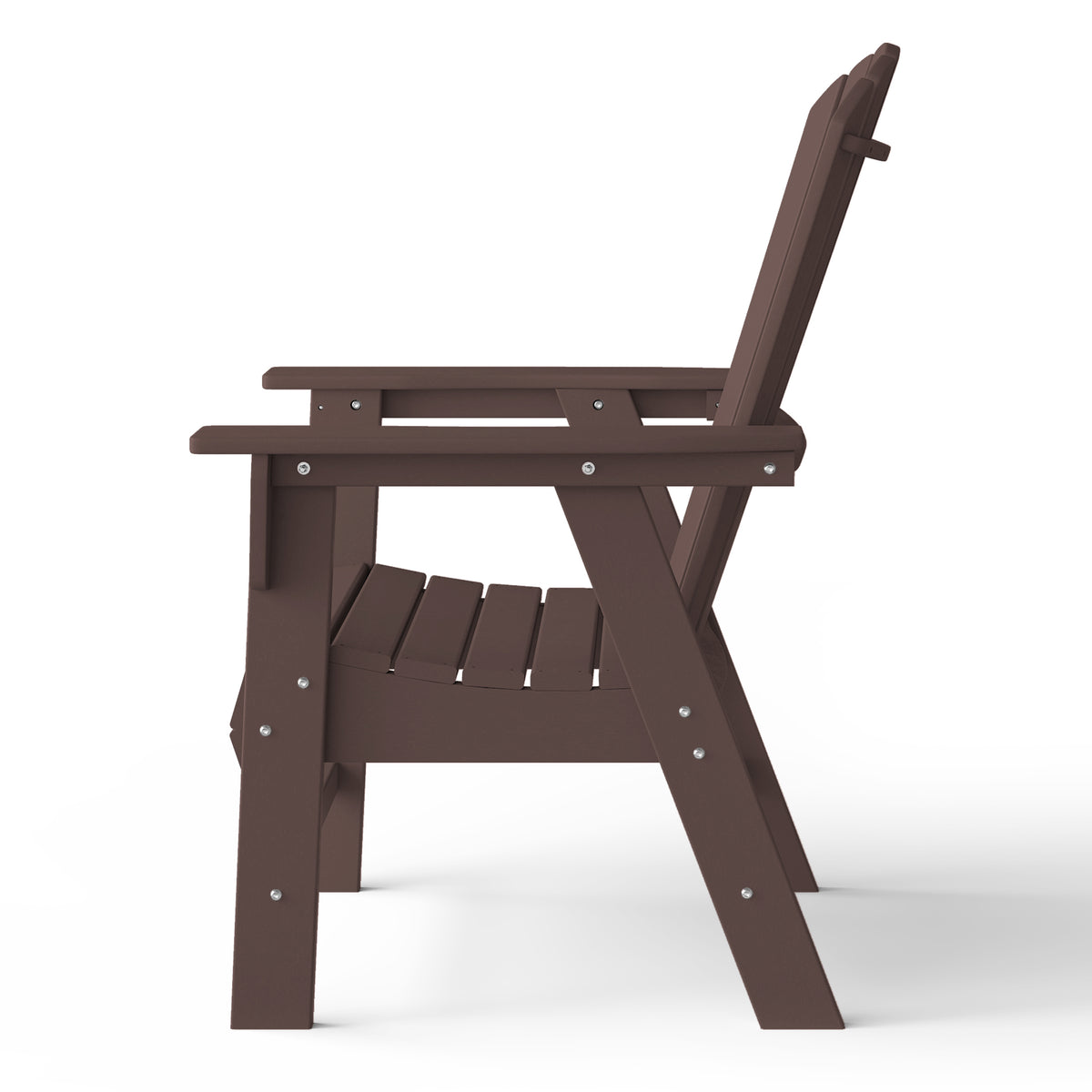 Dylan Outdoor Patio Shell-back Adirondack Dining Chair Weather Resistant