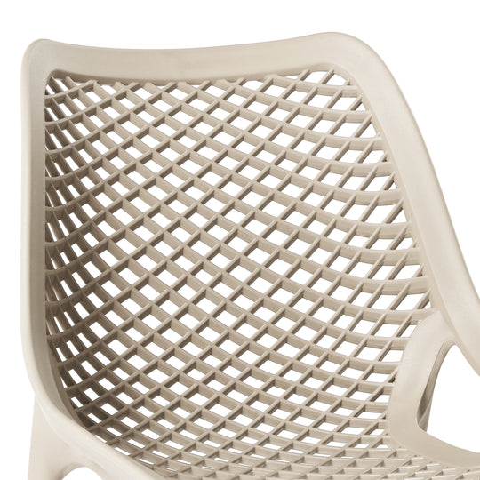 Playa Outdoor Stackable Modern Plastic Dining Chairs (Set of 2)
