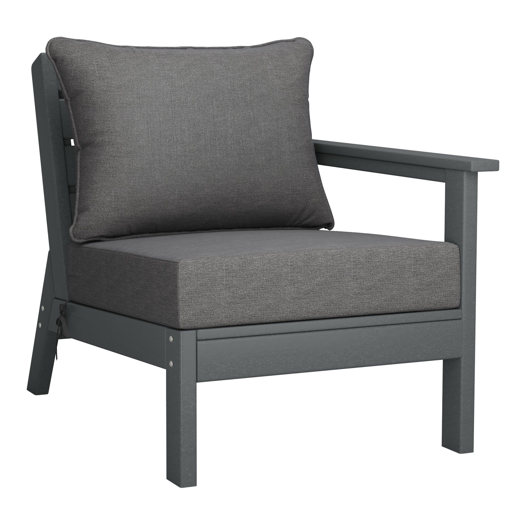 Avalon Outdoor Patio HDPE Sectional Sofa with Patio Cushions