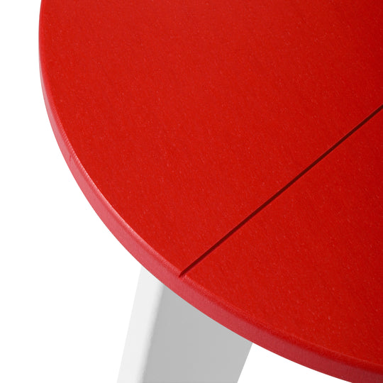 Pacifica HDPE Plastic Outdoor Round Adirondack Patio Side Table