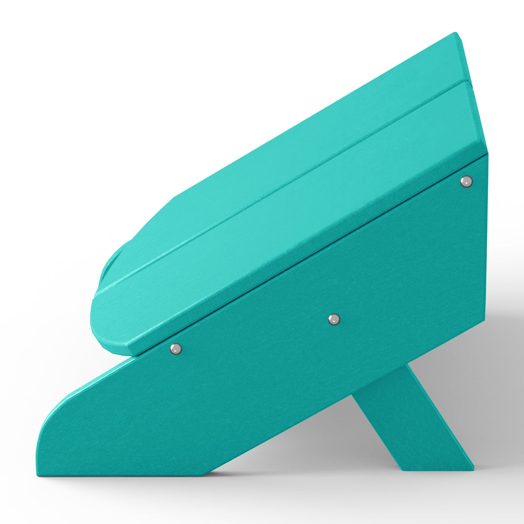 Riviera Modern HDPE Plastic Folding Patio Adirondack Ottoman