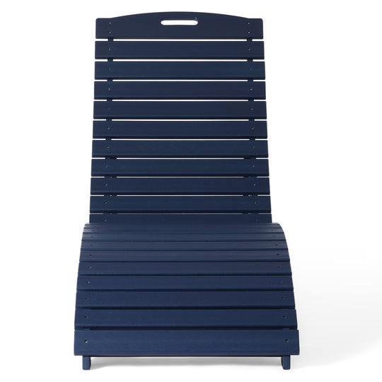 Outdoor HDPE In-Pool Patio Chaise Lounge Chair With Wheels