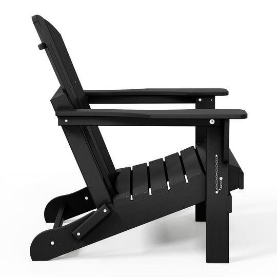 Malibu 2 piece set outdoor folding Poly Adirondack chair