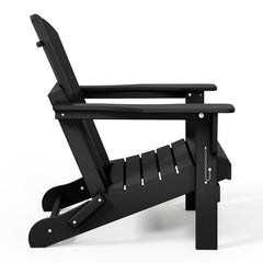 Malibu folding Adirondack chair in Black, view 3
