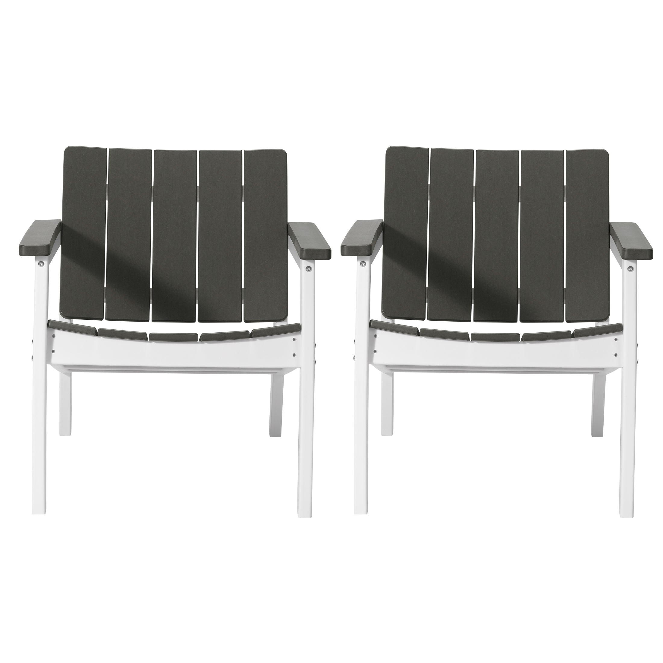 Pacifica Outdoor HDPE Modern Patio Club Armchairs (Set of 2)
