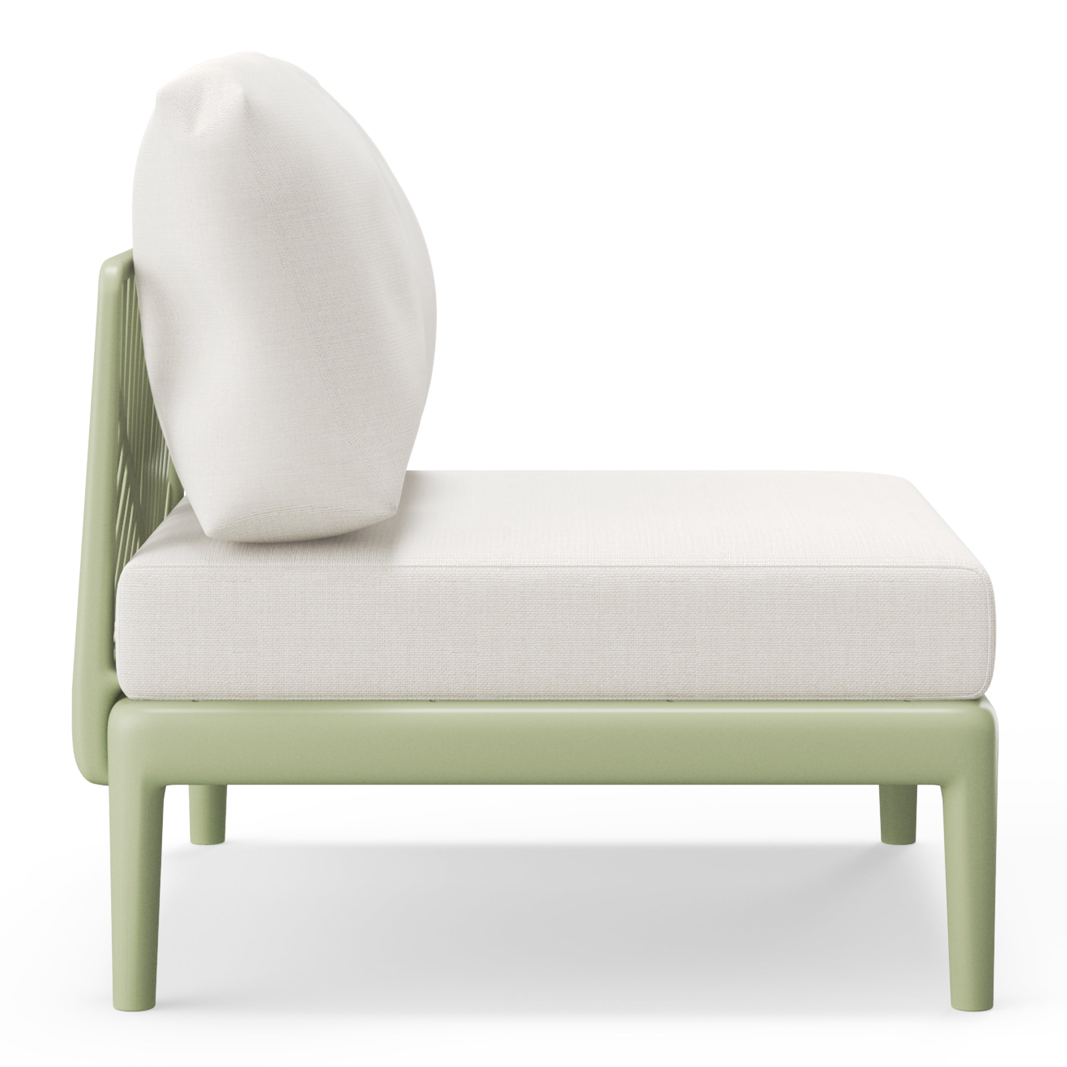 Playa Modern Outdoor Polypropylene Resin Deep Seating Armless Sectional