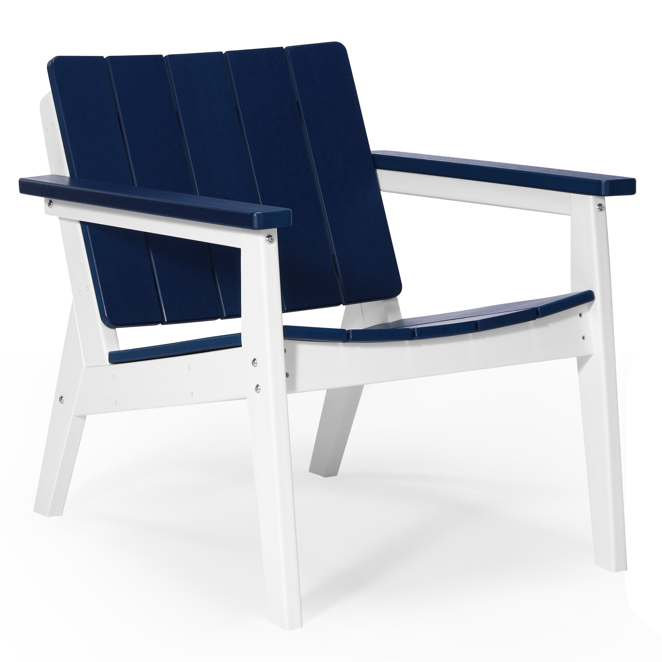 Pacifica 3-Piece Outdoor HDPE Conversation Set with Deep Seating Chairs and Round Side Table