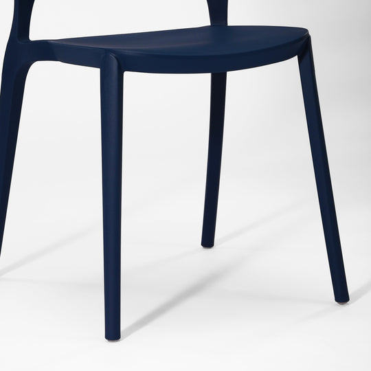 Playa Outdoor Modern Stackable Plastic Patio Dining Side Chairs (Set of 2)