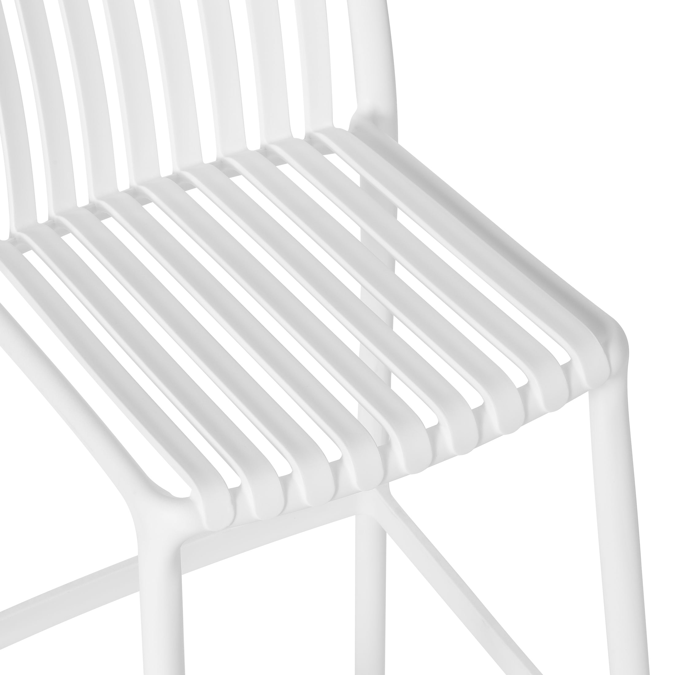 Playa 29.5" Outdoor Modern Polypropylene Plastic Patio Bar Height Stools (Set of 2)
