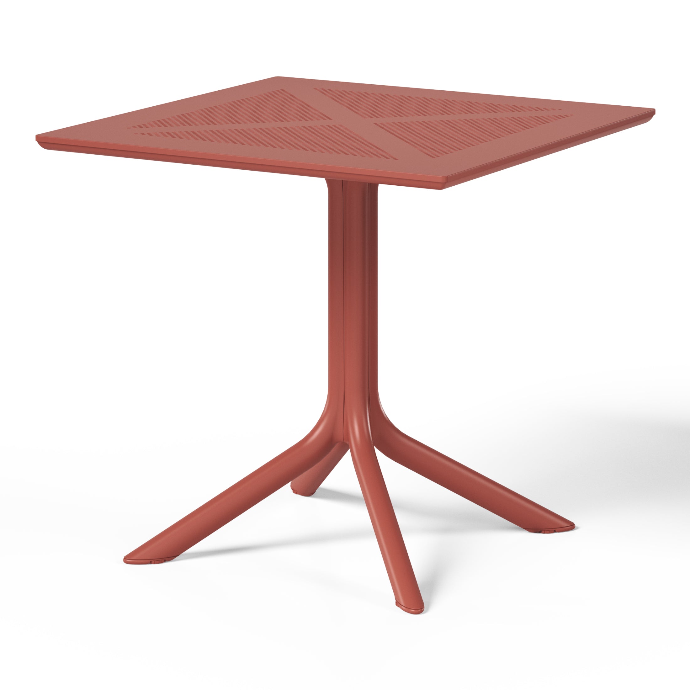 Playa 31.5" Square Plastic Outdoor Patio Dining Table for 4