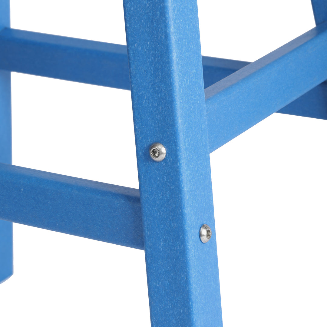 Malibu 24" HDPE Outdoor Patio Counter Height Bar Stools (Set of 2)